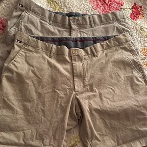 Tommy Hilfiger Brooklyn Short Stretch Tan and Beige Shorts Duo, 38